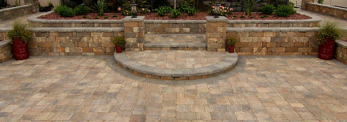 Mega Olde Towne Antiqued concrete paver material photo 1