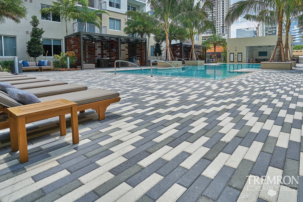Plank 4x12 100mm concrete paver material photo 4