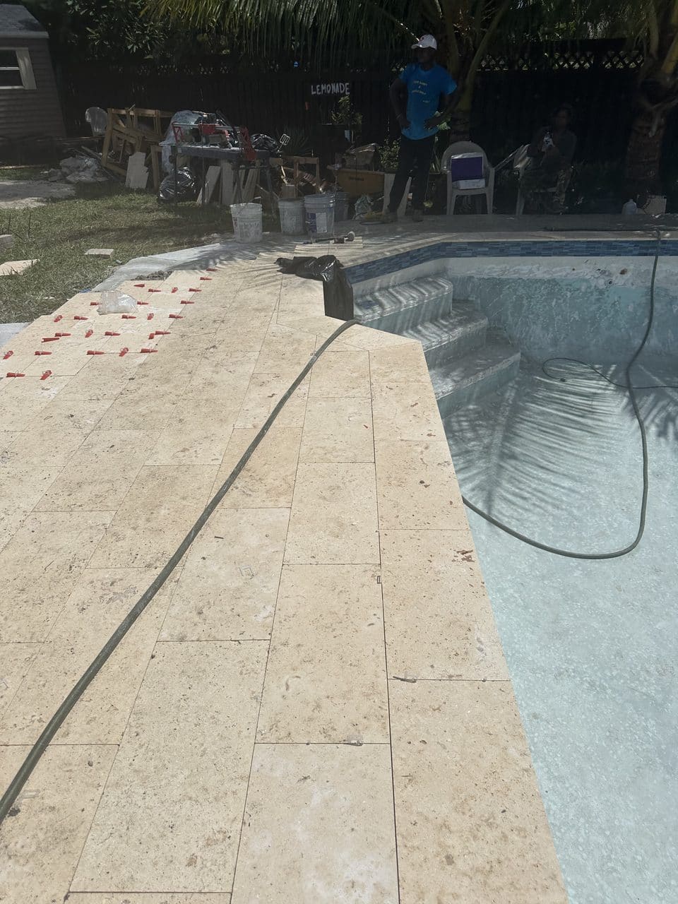 Pool Deck Pavers project in Kendall, FL by Driveway & Paver Solutions
