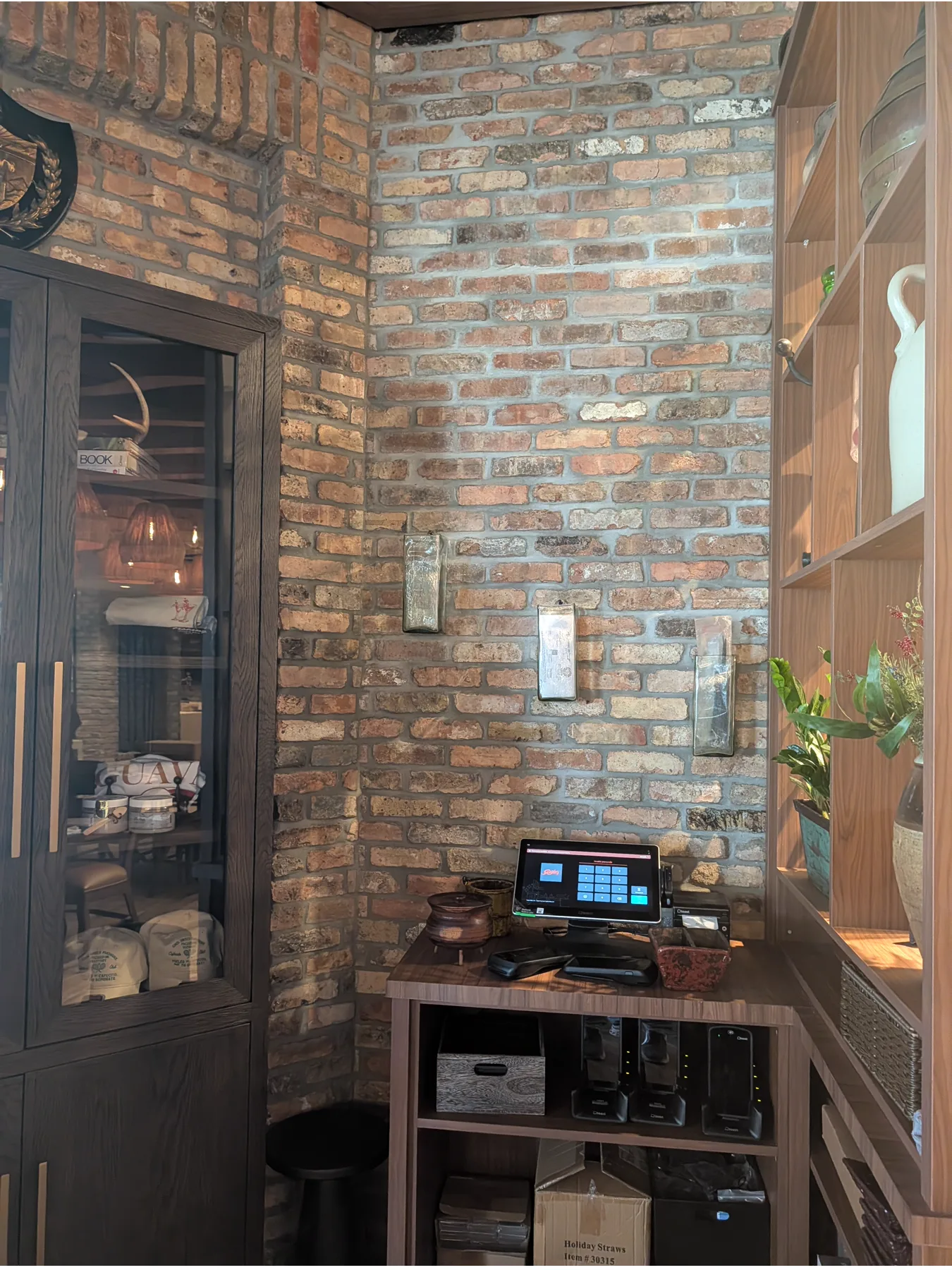 Old Chicago brick wall at an interior service area