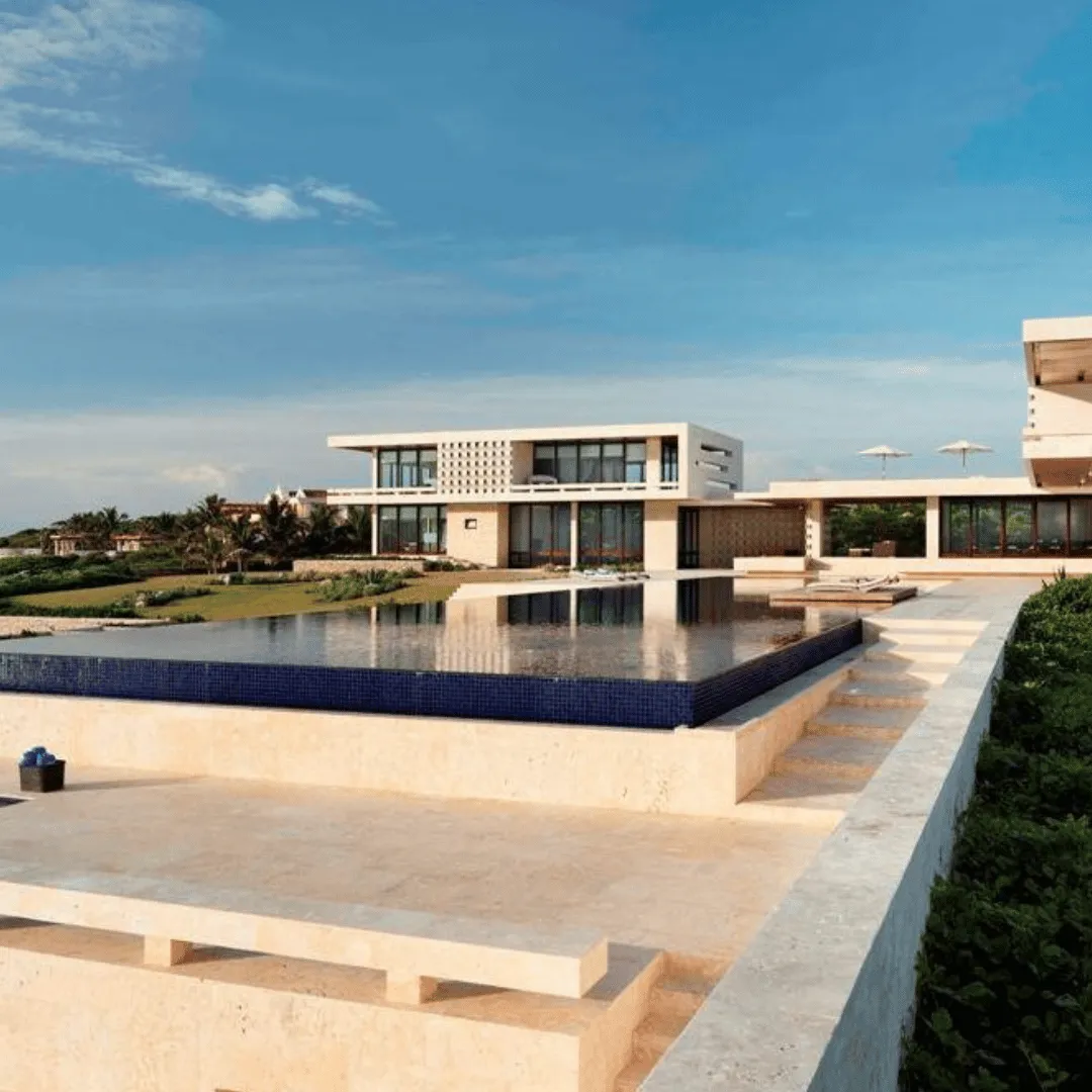 Coral Stone pool deck installation