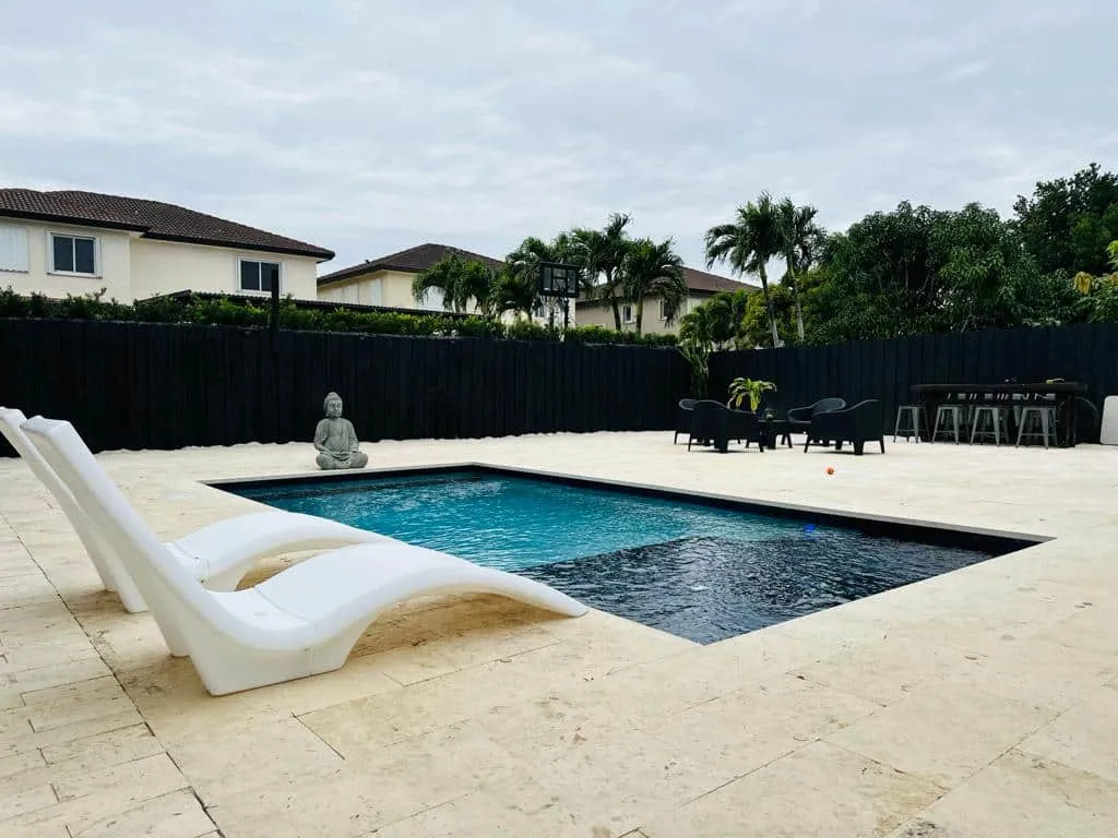 Large format paver pool deck Palmetto Bay