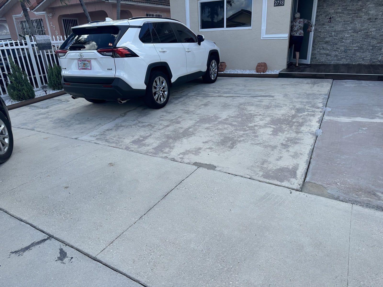 Paver Installation in Miami Lakes FL - Installation in progress