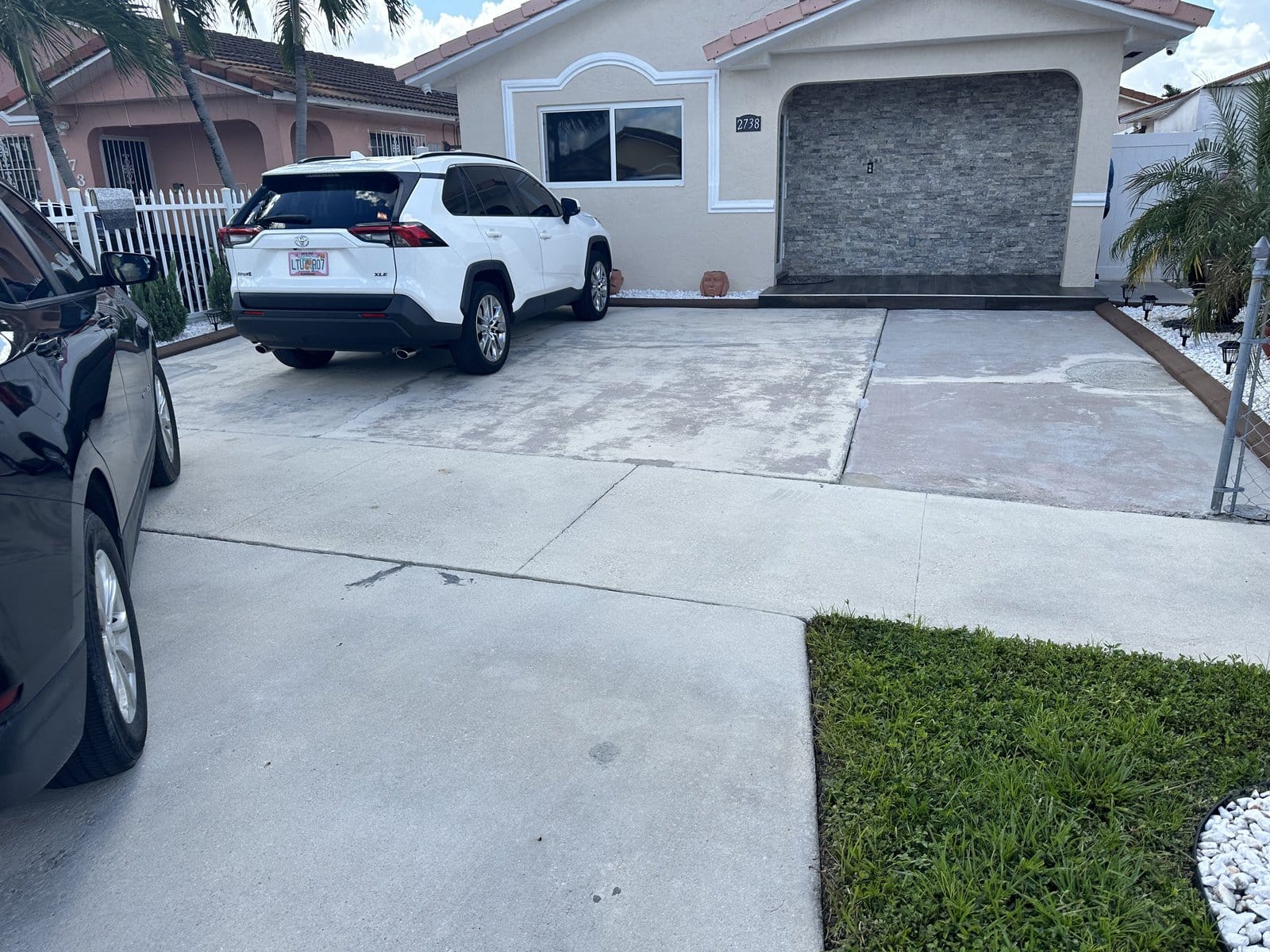 Paver Installation in Miami Lakes FL - Installation in progress