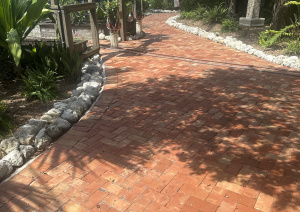 Elegant Chicago brick pathways by Driveway & Paver Solutions, marrying classic aesthetics with enduring quality.