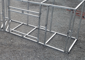 Durable aluminum bars for outdoor kitchen frames by Driveway & Paver Solutions, ensuring longevity and style in South Florida.